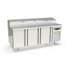 Meuble de préparation positif Top 800 - 3P pleines - 595L - T° 0°/+8°C - Inox AISI-304 - Économie d'énergie