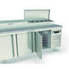 Meuble de préparation positif Top 800 - 3P pleines - 595L - T° 0°/+8°C - Inox AISI-304 - Économie d'énergie