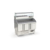 Meuble pizza compact 700 - positif - T° -2°/+8°C - 3 portes - Capacité 320L - Dessus granit - Inox AISI-304