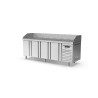 Meuble pizza 800 - positif - Série Pizza 800 - T°-2°/+8°C - 3 portes - Capacité 595L - Dessus granit - Inox AISI-304