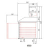 Meuble pizza 800 - positif - Série Pizza 800 - T°-2°/+8°C - 3 portes - Capacité 595L - Dessus granit - Inox AISI-304