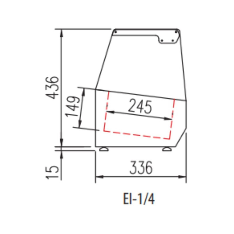 Présentoir à ingrédients 1/4 - Inox 18/10 - 5 bacs GN 1/4 - Thermostat digital - Éclairage intérieur - T°+2°/+8°C