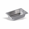 Bac Gastronorme inox 18/10 - GN1/4 - 265x162x150mm - 4,1L - Bords renforcés - Température -40/+90°C