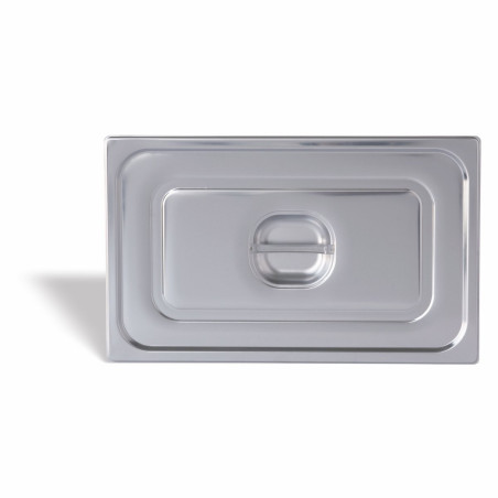 Couvercle Bac Gastronorme Inox 18/10 - GN1/6 - 176x162 - Pour Bacs Inox - Température -40/+90°C