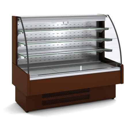 Vitrine libre-service 3 étagères - Acier/inox - Intérieur AISI-304 - LED - Froid ventilé - Dégivrage auto