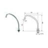Robinet giratoire - Design moderne - Inox - Économie d'eau - Installation facile