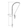 Robinet douchette 2 voies - Laiton chromé - Ergonomique - Accessoires inclus - Gamme industrielle