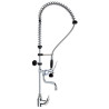 Robinet col de cygne - Laiton chromé - Douchette ergonomique - Gamme industrielle - Accessoires inclus