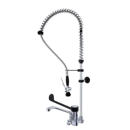 Robinet douchette inox AISI-304 - Finition satinée - Ergonomique - Accessoires & tuyaux inclus