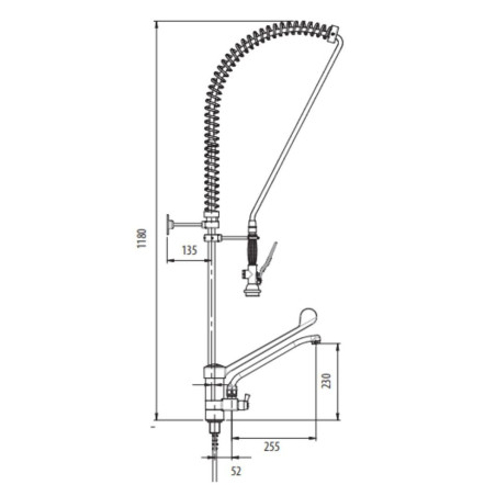 Robinet douchette inox AISI-304 - Finition satinée - Ergonomique - Accessoires & tuyaux inclus