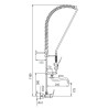 Robinet douchette mural 2 voies - Laiton chromé - Ergonomique - Accessoires inclus