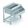 Table cocktail inox AISI 304 - Pieds réglables - Cuve isolée - Support bouteilles - Plan 40 mm
