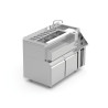 Meuble cocktail réfrigéré - AISI-304 - Évier + robinet - Grille égouttoir - Cuve isolée - 1200x740x900 mm