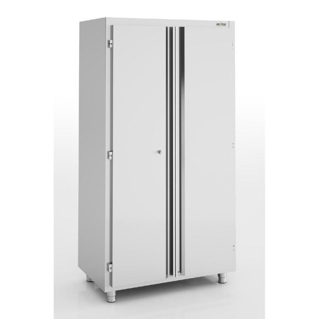 Armoire haute 600x600x1900mm - Portes auto-fermeture - Étagères réglables - Pieds ajustables - Serrure