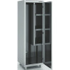 Armoire inox AISI-304 - 600x450x1900mm - 1 porte - Étagères solides - Pieds réglables - Serrure