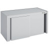 Armoire murale inox - 1400x400x600 mm - Portes coulissantes - Étagère réglable