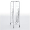 Échelle pâtissière inox 20 niveaux - 600x400 - Roues 125 mm - Démontée - 515x685x1855 mm