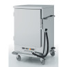 Chariot chaud GN2/1 - Inox renforcé - Isolation HD - Thermostat 0-90°C - Porte 180° - 4 roues pivotantes