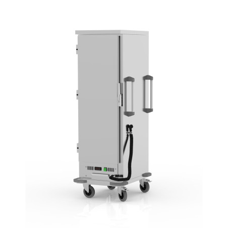 Chariot chaud GN1/1 - Inox renforcé - Isolation HD - 17 niveaux - espacement 70 mm - 2100 W