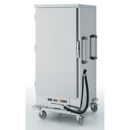 Chariot chaud GN2/1 - Inox renforcé - Isolation HD - Thermostat digital - Porte 180° - 2600W