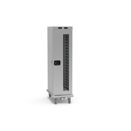Chariot chaud 20 GN1/1 - Porte hublot - Dimensions 530x830x1800 mm