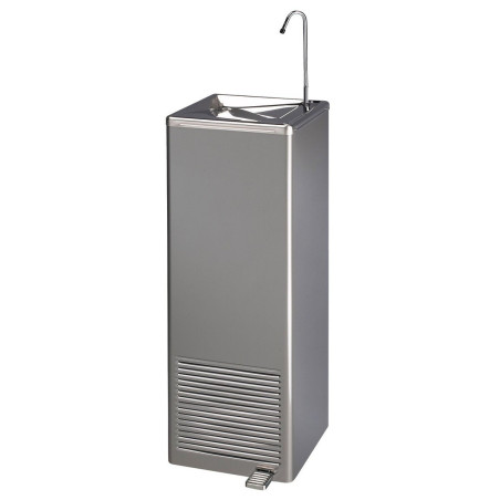 Fontaine réfrigérée inox - 30 l/h - col de cygne - pédale - détente directe