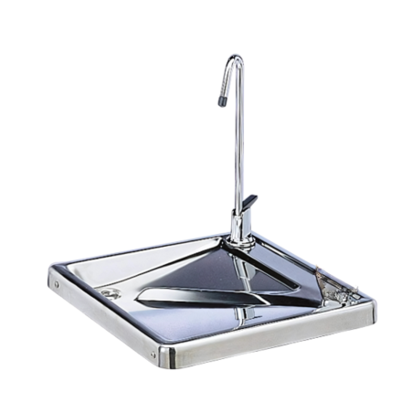 Fontaine réfrigérée inox - 30 l/h - col de cygne - pédale - détente directe