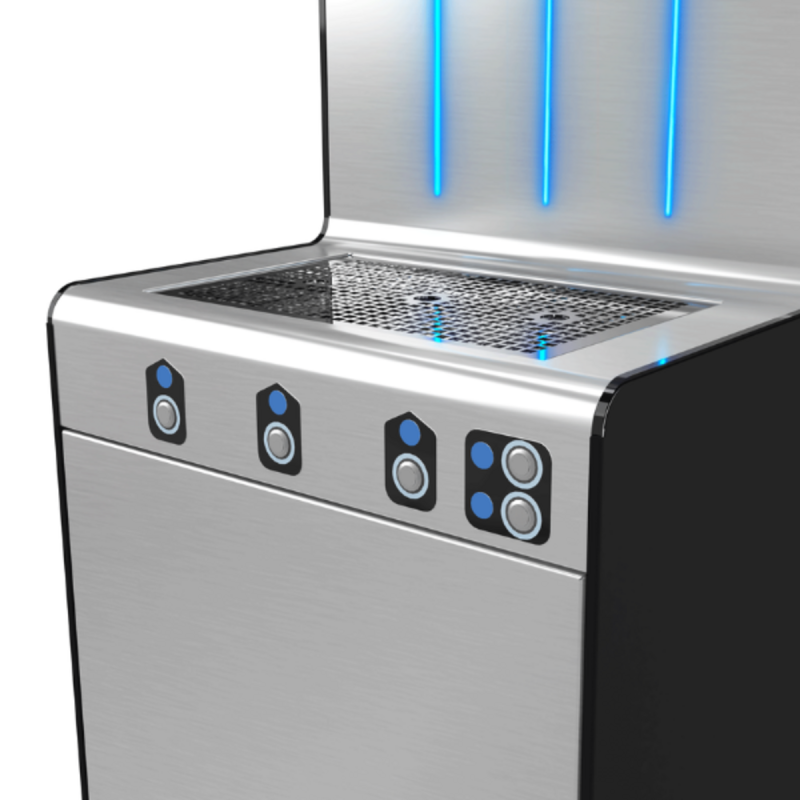 Refroidisseur NIAGARA - Sol - 80L continu/120L/h - 3 sorties - Eau froide/ambiante/gazeuse - PMR - Anti-fuite
