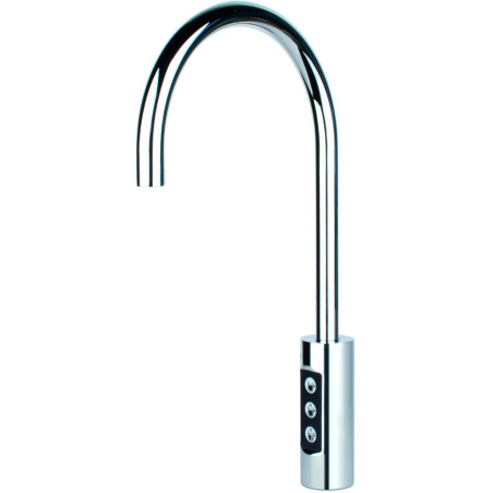 Robinet électronique chromé - 3 types d'eau: ambiante, froide, gazeuse - Ø 32 mm - H 240 mm