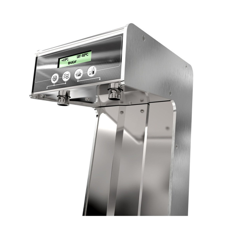 Colonnette inox touchless - 2 sorties - Écran LCD - Alarme filtre - Vidange auto - Adaptable