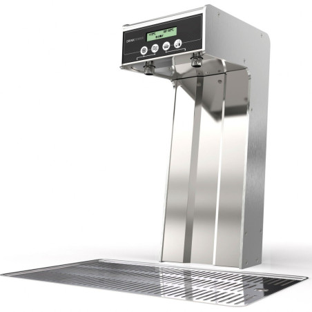 Colonnette inox touchless - 2 sorties - Écran LCD - Alarme filtre - Vidange auto - Adaptable