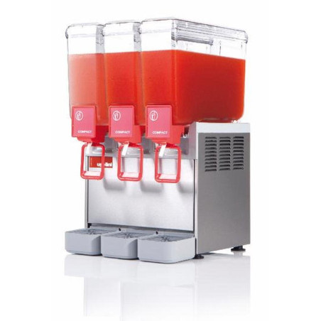 Distributeur boissons froides COMPACT Basic 3x8L Inox - Nettoyage facile - Silencieux 70 dB