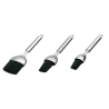 Pinceau en silicone en manche inox - 22x3 cm
