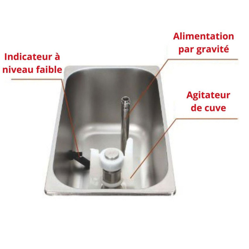 Machine à glaces soft 15L/h 1 parfum cuve 8L contrôle électronique refroidissement par air