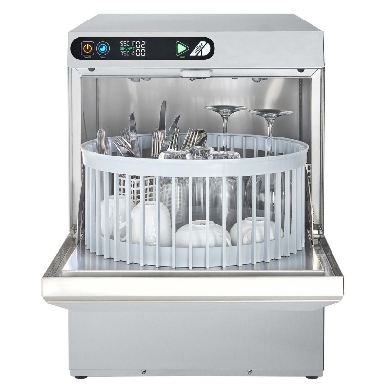 Lave-verres EVOLINE 40x40 Inox AISI-304 Pompe Vidange Soft Start LED Cycle 1-10 min