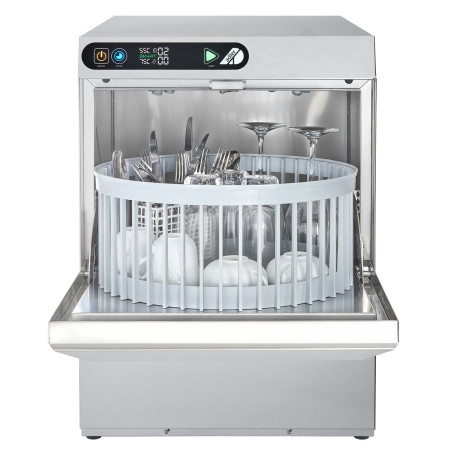 Lave-verres EVOLINE 40x40 Inox AISI-304 Pompe Vidange Soft Start LED Cycle 1-10 min