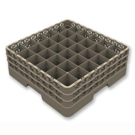 Panier de lavage 500x500 pour 36 verres en plastique H: 160mm/180mm Ø max: 73mm