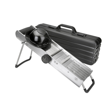 Mandoline inox -lame tournante incorporée - avec malette et outils
