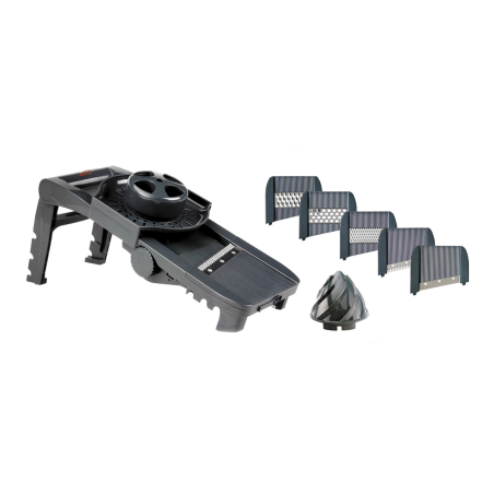 Mandoline multi-râpes et presse-fruits - plastique ABS - 34x,5 x 14,5 cm - avec 2 lames, 3 peignes et 1 presse-fruit