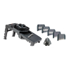 Mandoline multi-râpes et presse-fruits - plastique ABS - 34x,5 x 14,5 cm - avec 2 lames, 3 peignes et 1 presse-fruit