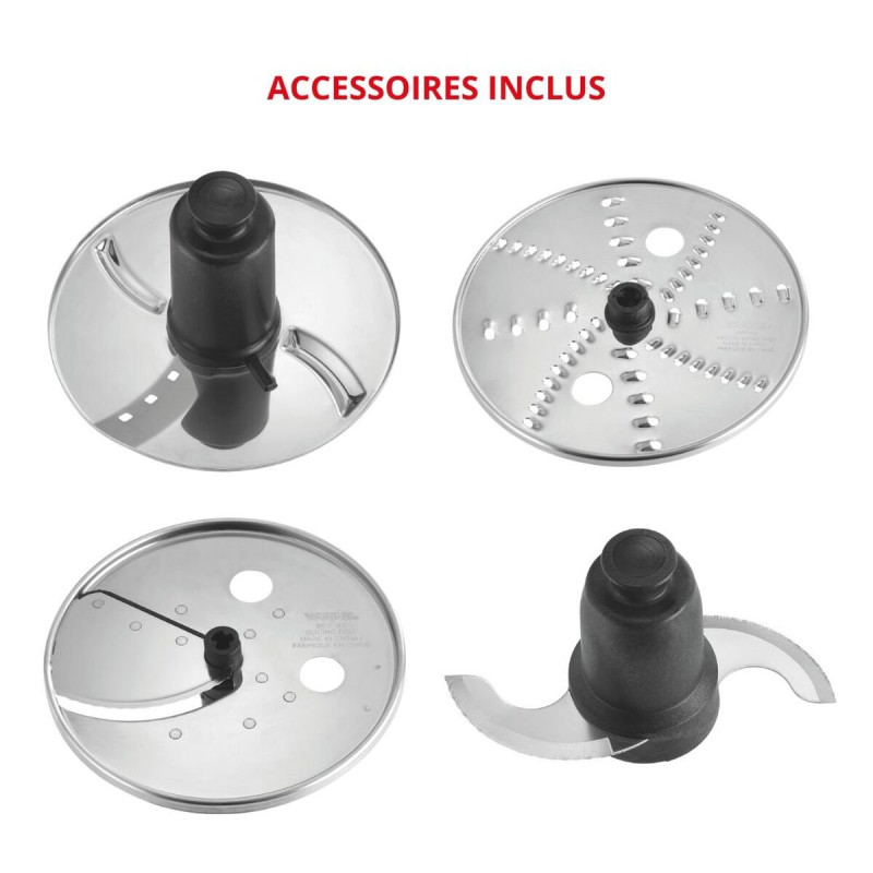 Robot multifonction 3 disques + outils de coupe - Bol transparent 38L avec système LiquiLock