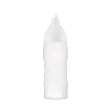 Flacon doseur 35 cl transparent Ø60x20,3 cm avec valve anti-goutte