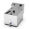 Friteuse de table 8L - Acier inoxydable - 38 kW - Vidange intégrée - Thermostat réglable jusqu'à 195°C
