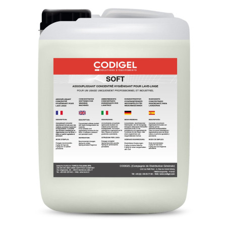 Assouplissant Concentré Biodégradable Antistatique Régénérateur de Fibres Parfum Persistant 20KG