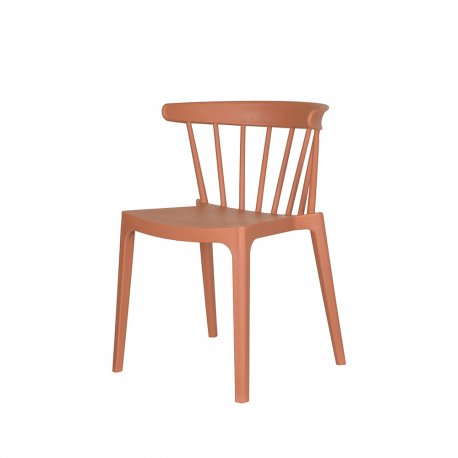 Chaise Windson - Empilable polypropylène et fibre de verre - Terracotta - 54x53x75cm