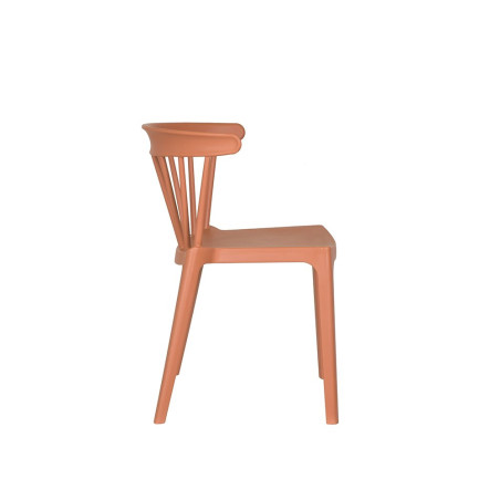 Chaise Windson - Empilable polypropylène et fibre de verre - Terracotta - 54x53x75cm