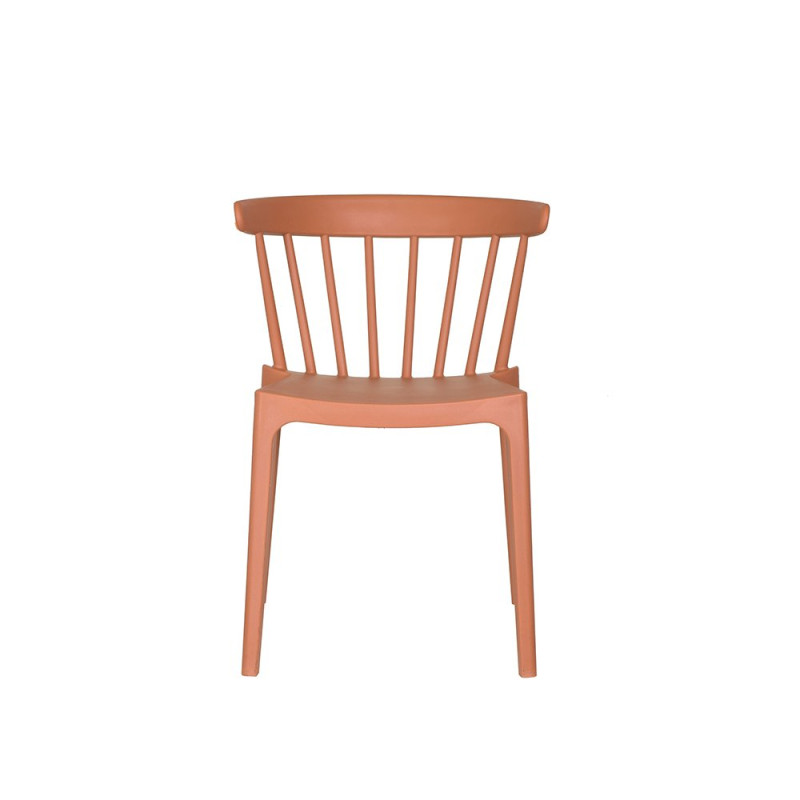 Chaise Windson - Empilable polypropylène et fibre de verre - Terracotta - 54x53x75cm
