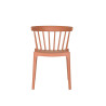 Chaise Windson - Empilable polypropylène et fibre de verre - Terracotta - 54x53x75cm