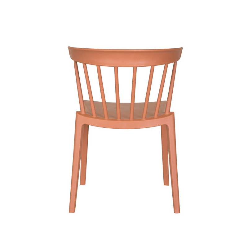 Chaise Windson - Empilable polypropylène et fibre de verre - Terracotta - 54x53x75cm