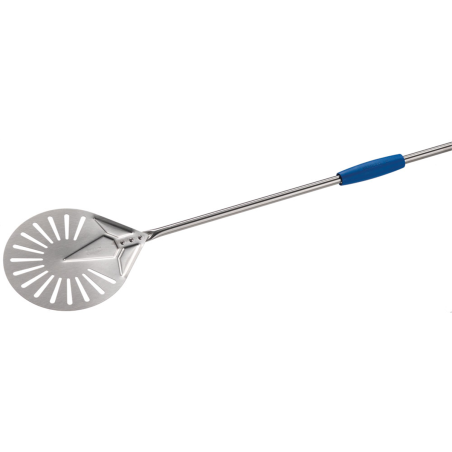 Pelle à défourner inox Ø20 cm - perforée - manche 1,5 m